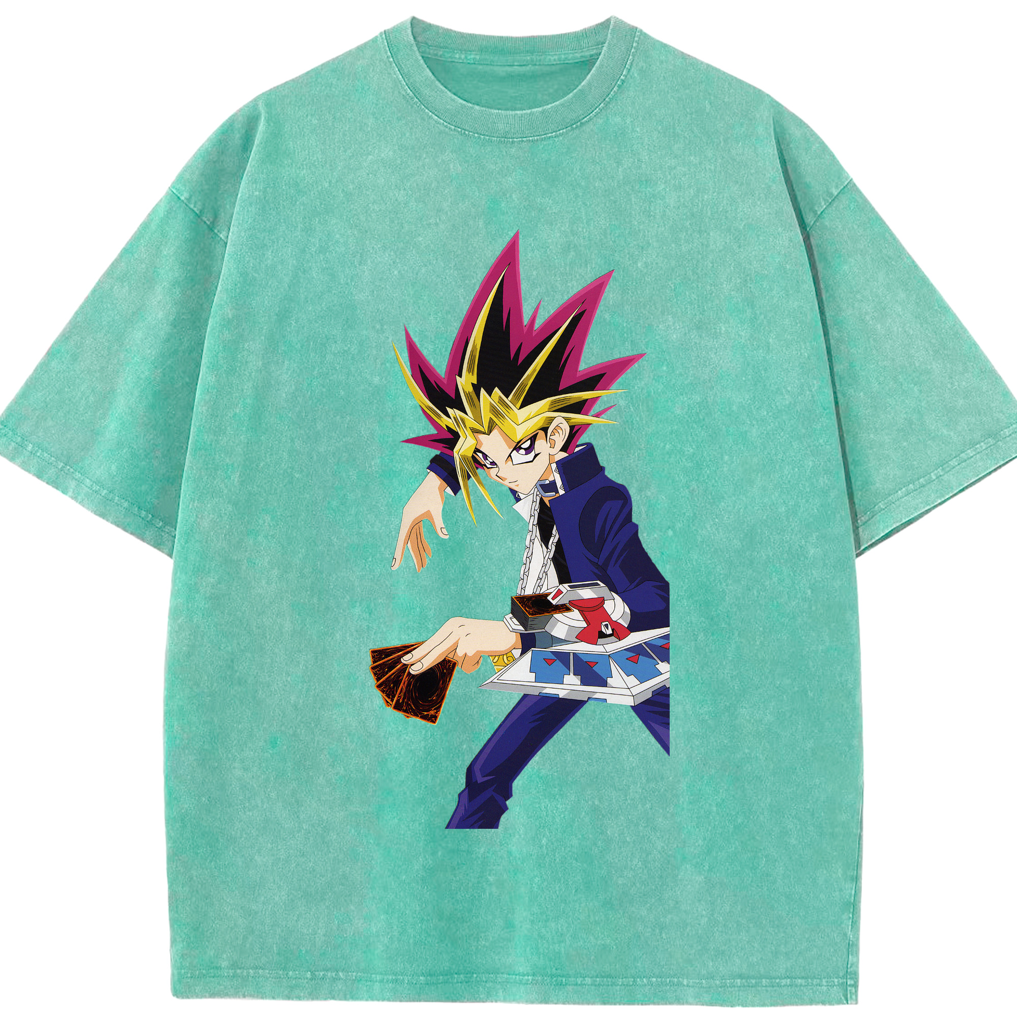 （画像用） 遊☆戯☆王 Yu-Gi-Oh! 綿100% ヴィンテージ風 半袖Tシャツ（フロントプリント）